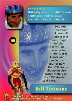 1997 Eurostar Tour de France #66 Rolf Jaermann Back